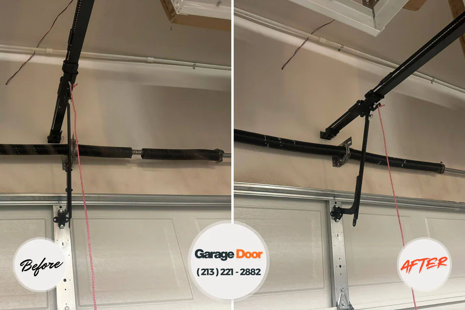 Before and after: garage door repair Coral Terrace, FL